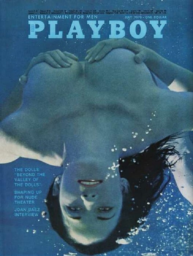 Playboy cover with Janet Wolf 1970